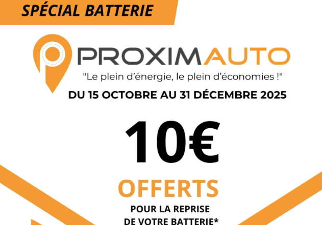 Offre spéciale Batterie chez vos réparateurs Proximauto !